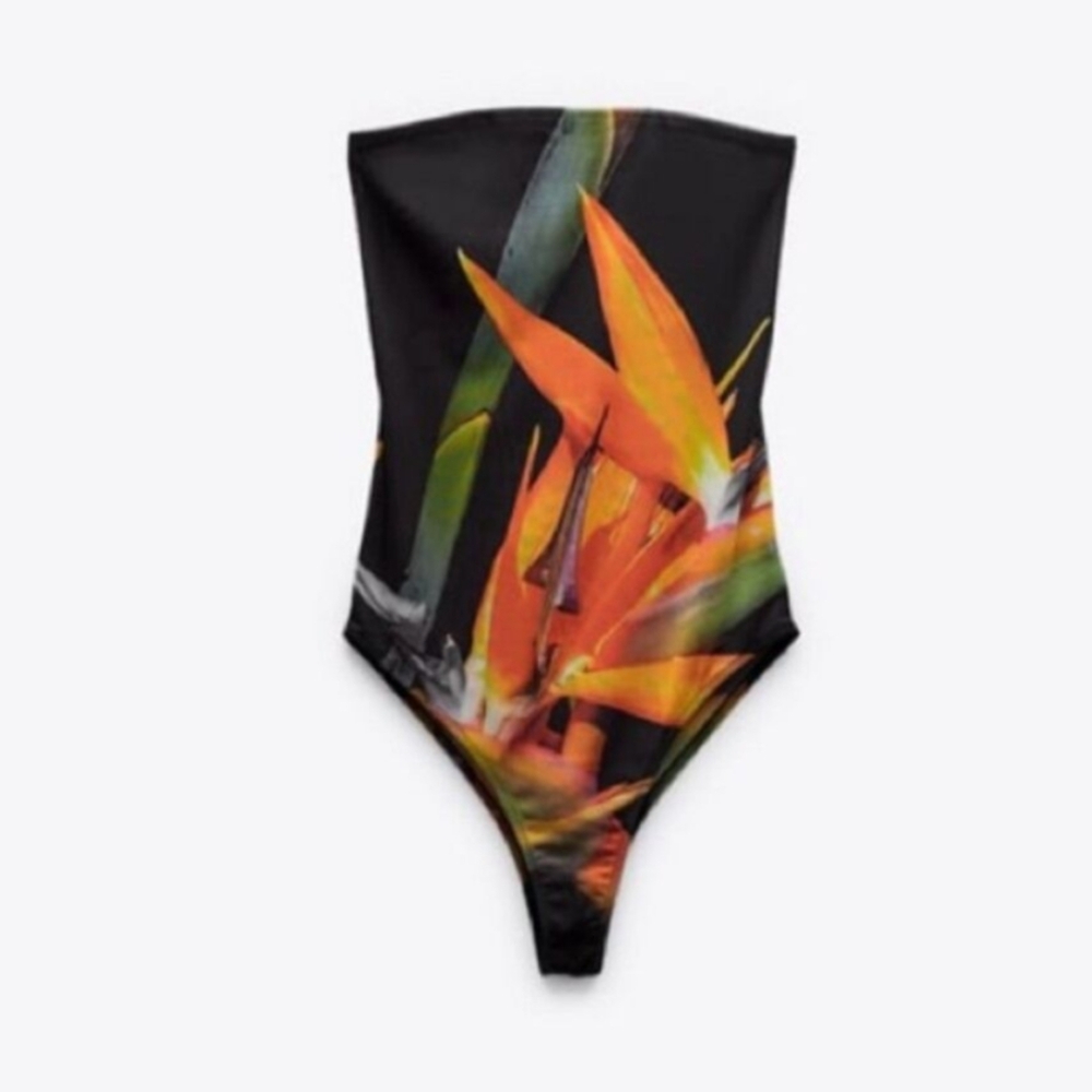 Zara Strapless Mesh Bodysuit